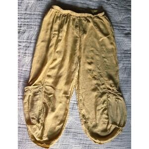 Lagenlook Linen Barrel Pants Lantern Leg Italian Made Oversized Boho